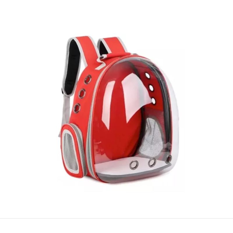 GENERICO - Mochila Bolso Transportes  Mascotas Perros Gatos roja