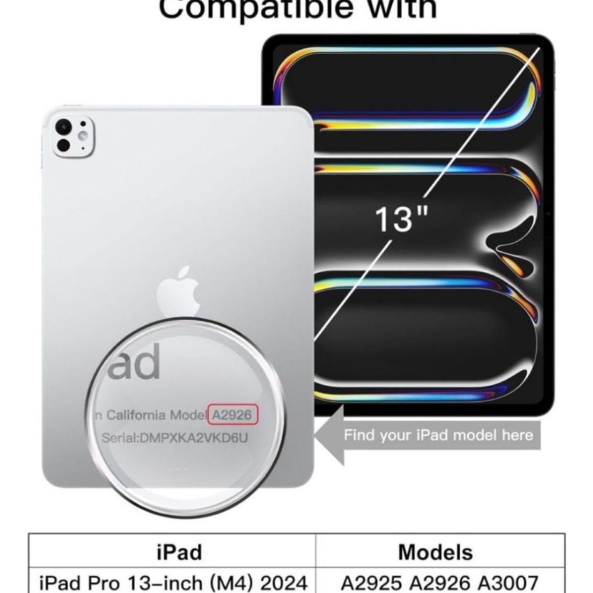 GENERICO - Carcasa Funda Smart Cover Con Ranura Para iPad Pro 13 M4