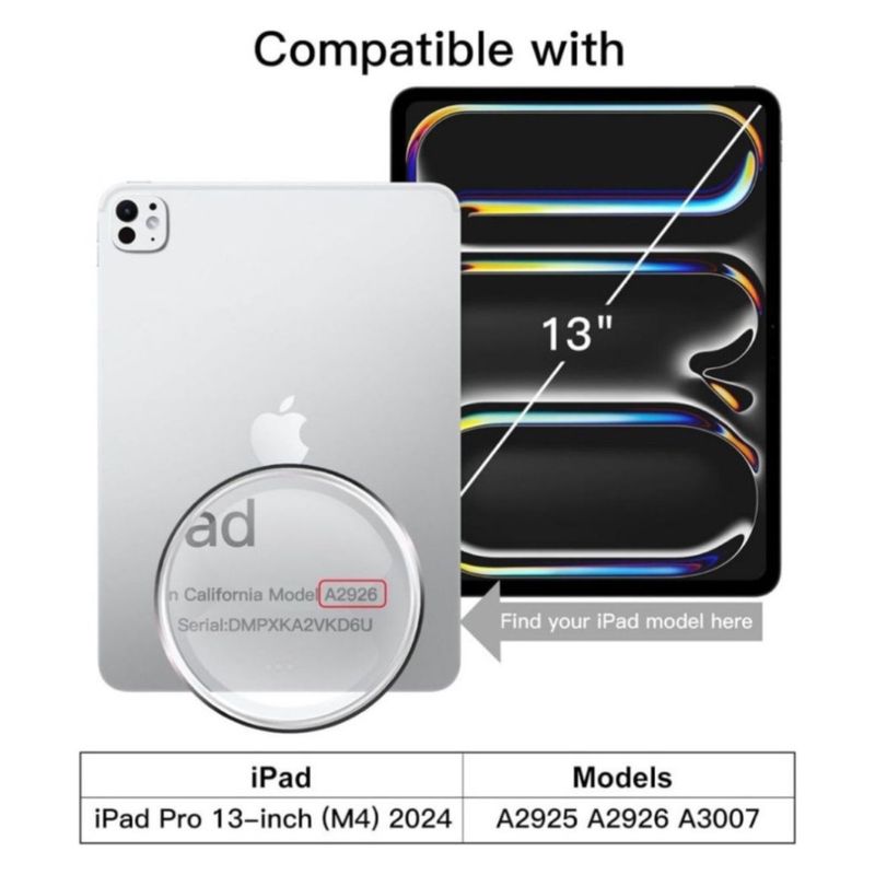 GENERICO - Carcasa Funda Smart Cover Con Ranura Para iPad Pro 13 M4