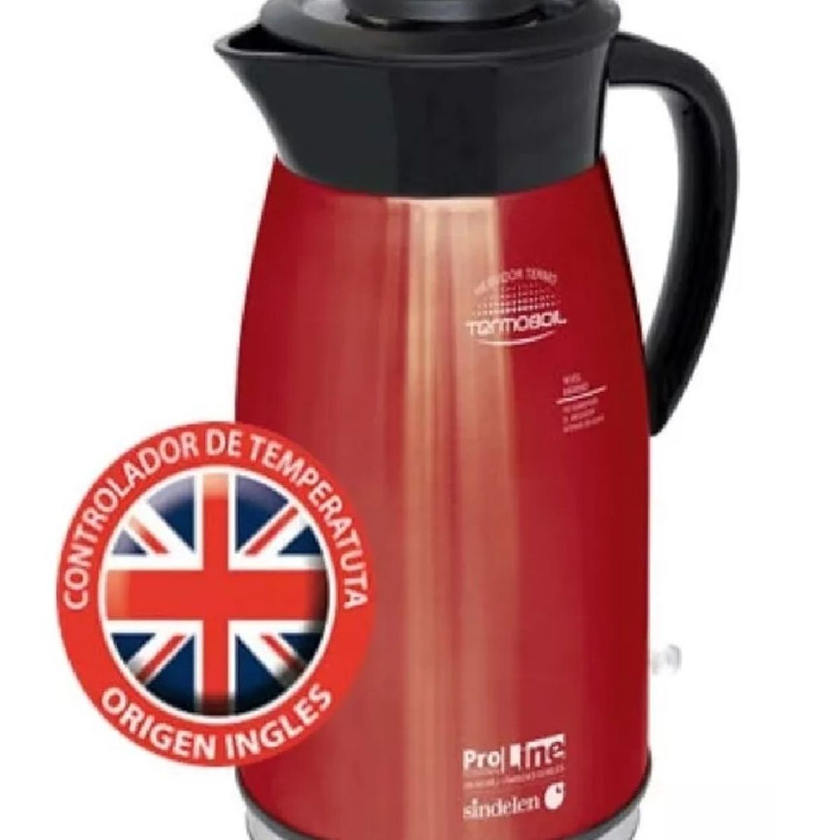 SINDELEN - Termo Hervidor De Agua Eléctrico 1.5 Lts Sindelen Rojo