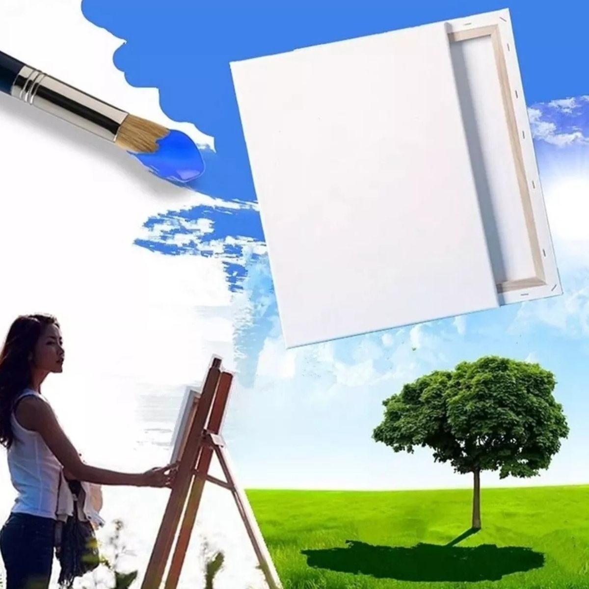 GENERICO - Bastidor 30x30cm Lienzo Pintura Arte Tela Cuadro  Jdr Store