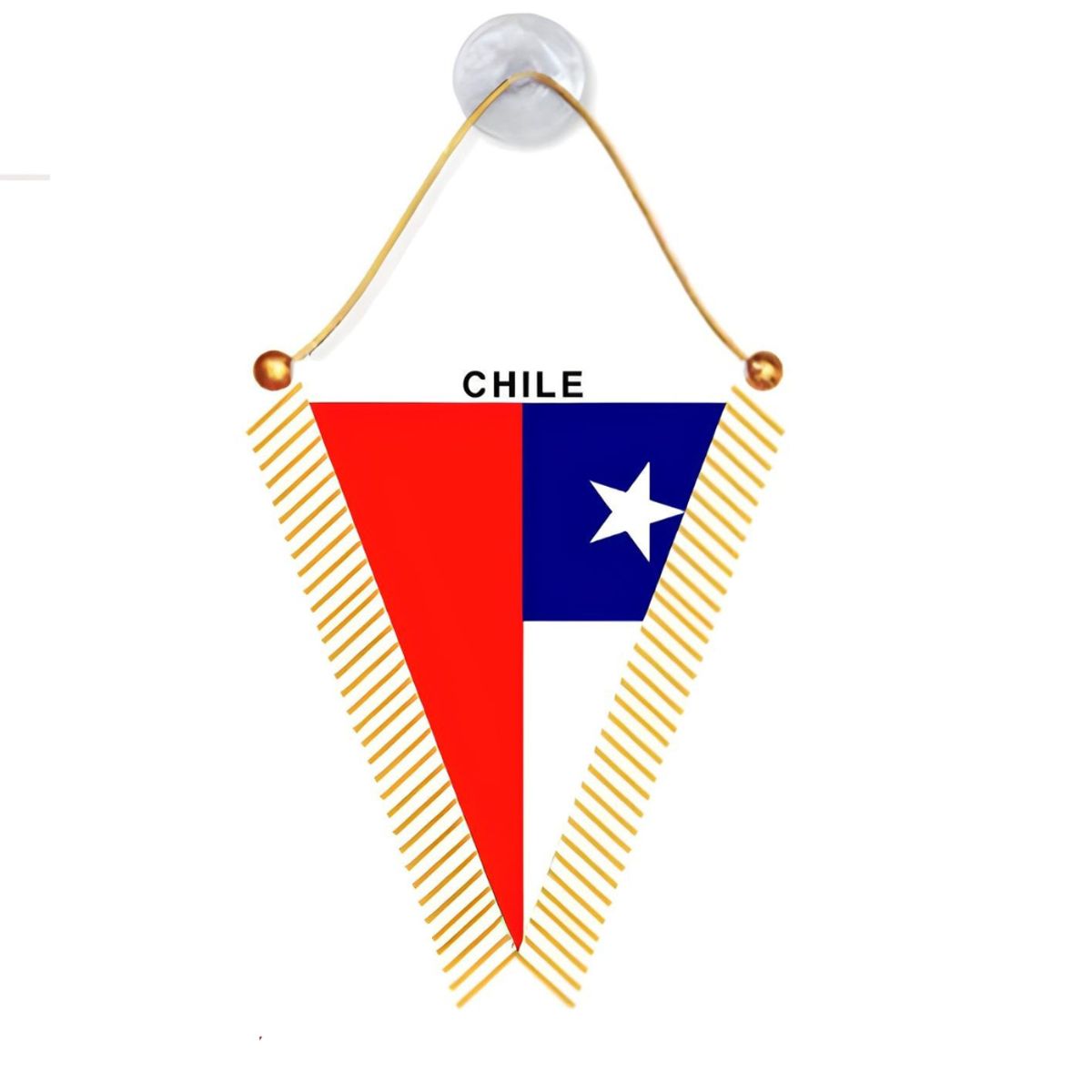 UTILISIMO - Pack 3 Banderín Chile Triangular 12x27 cm