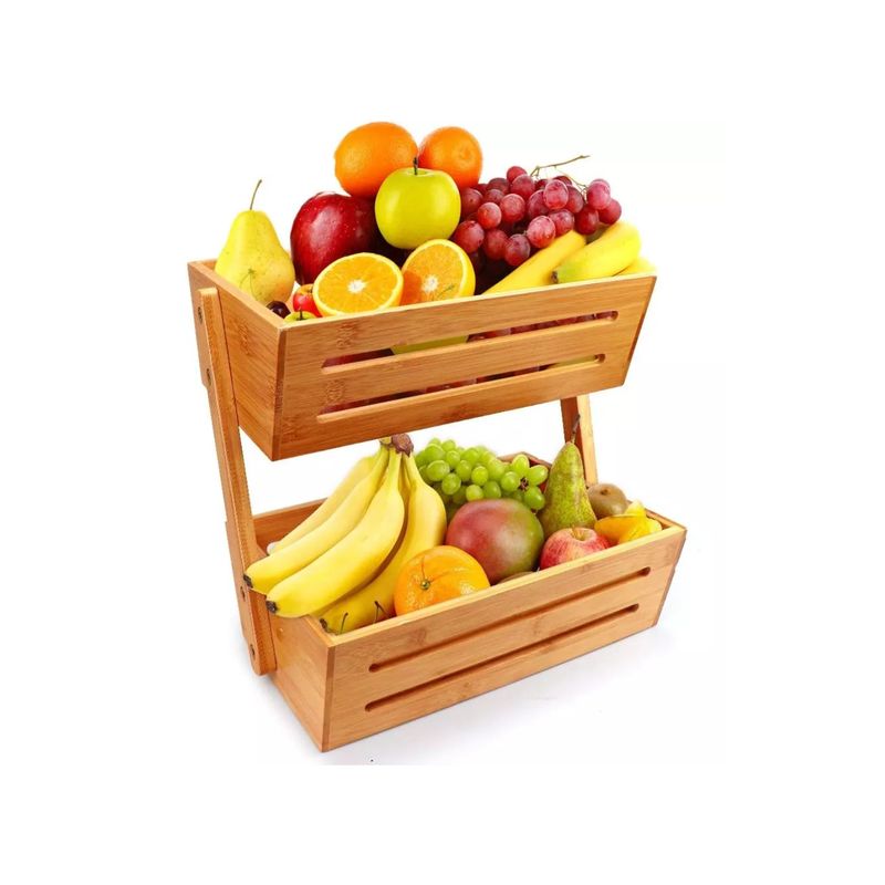 IMPORTCLICK - Frutero Verdulero Madera Organizador Rack Cocina IMPORTCLICK