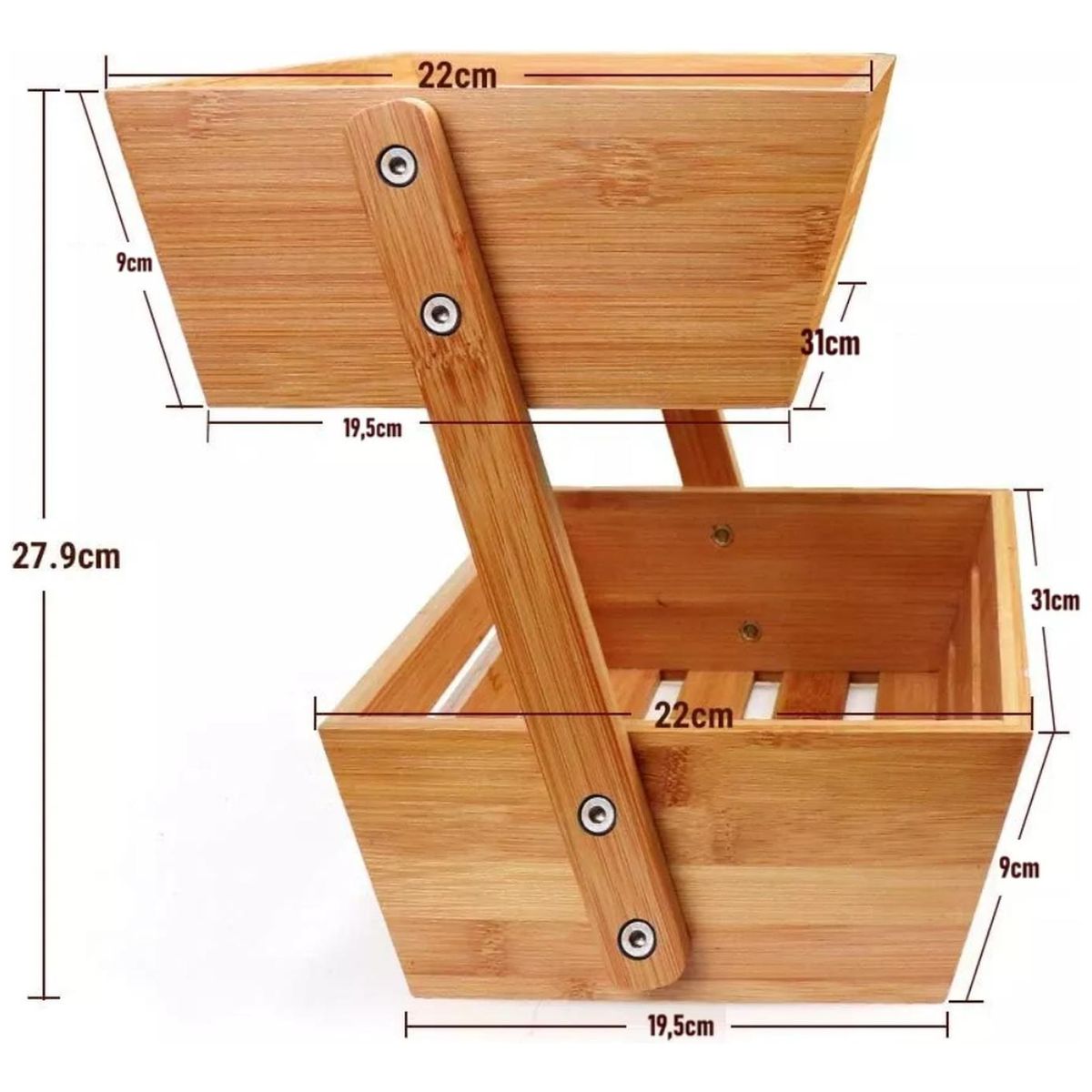 IMPORTCLICK - Frutero Verdulero Madera Organizador Rack Cocina IMPORTCLICK