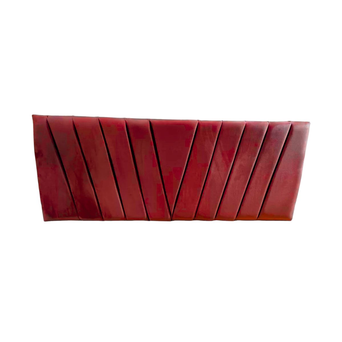 IMPORTCLICK - Respaldo Elegante King Capitone En V 180x60 CM Burdeo Felpa IMPORTCLICK