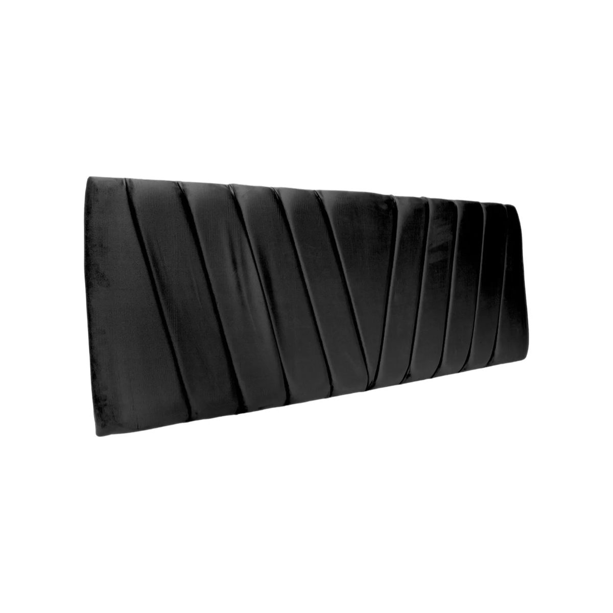 IMPORTCLICK - Respaldo Moderno Lineal En V 2 Plazas 150x60 CM Negro Lino IMPORTCLICK