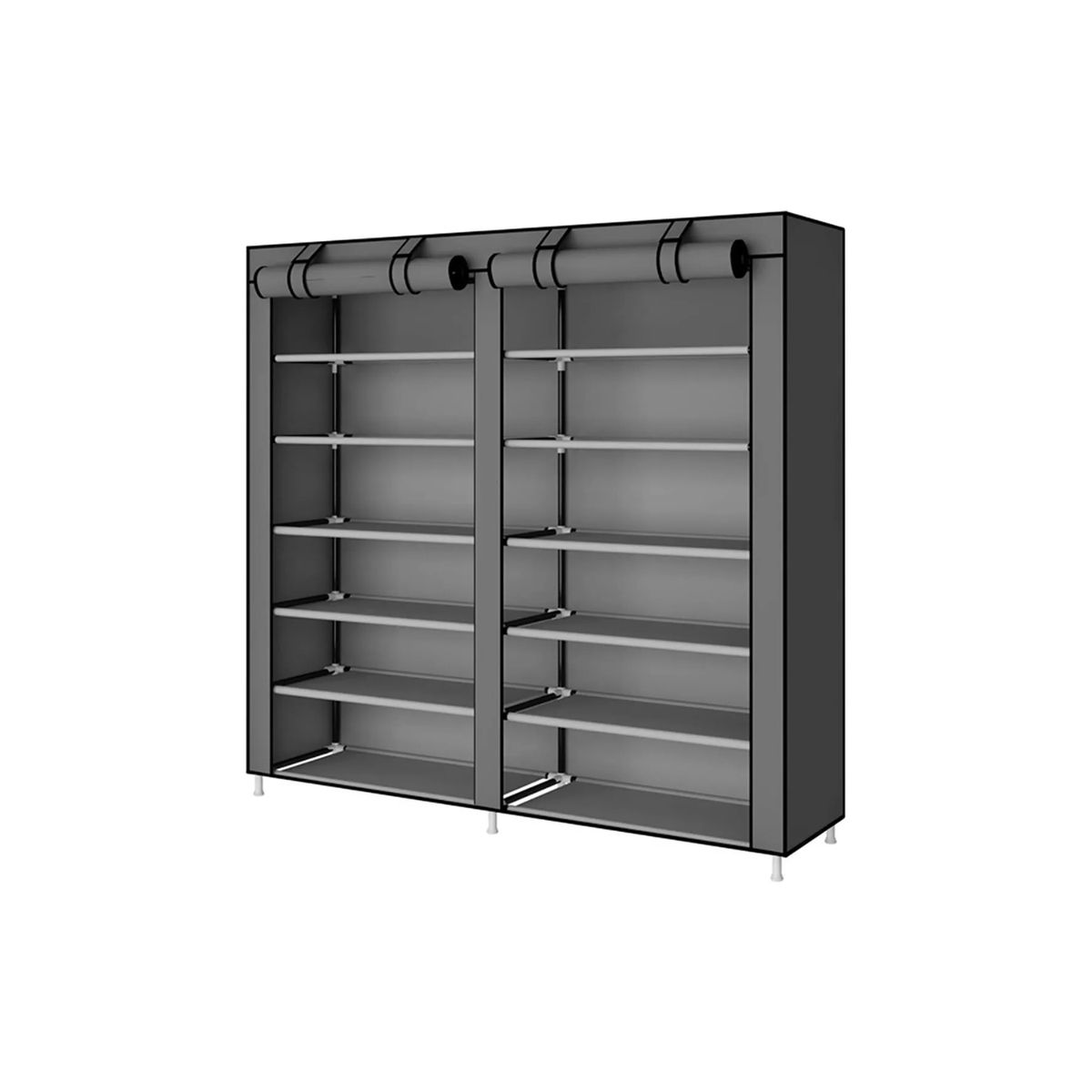 IMPORTCLICK - Zapatero Organizador Hogar Tela 6 Niveles Gris IMPORTCLICK