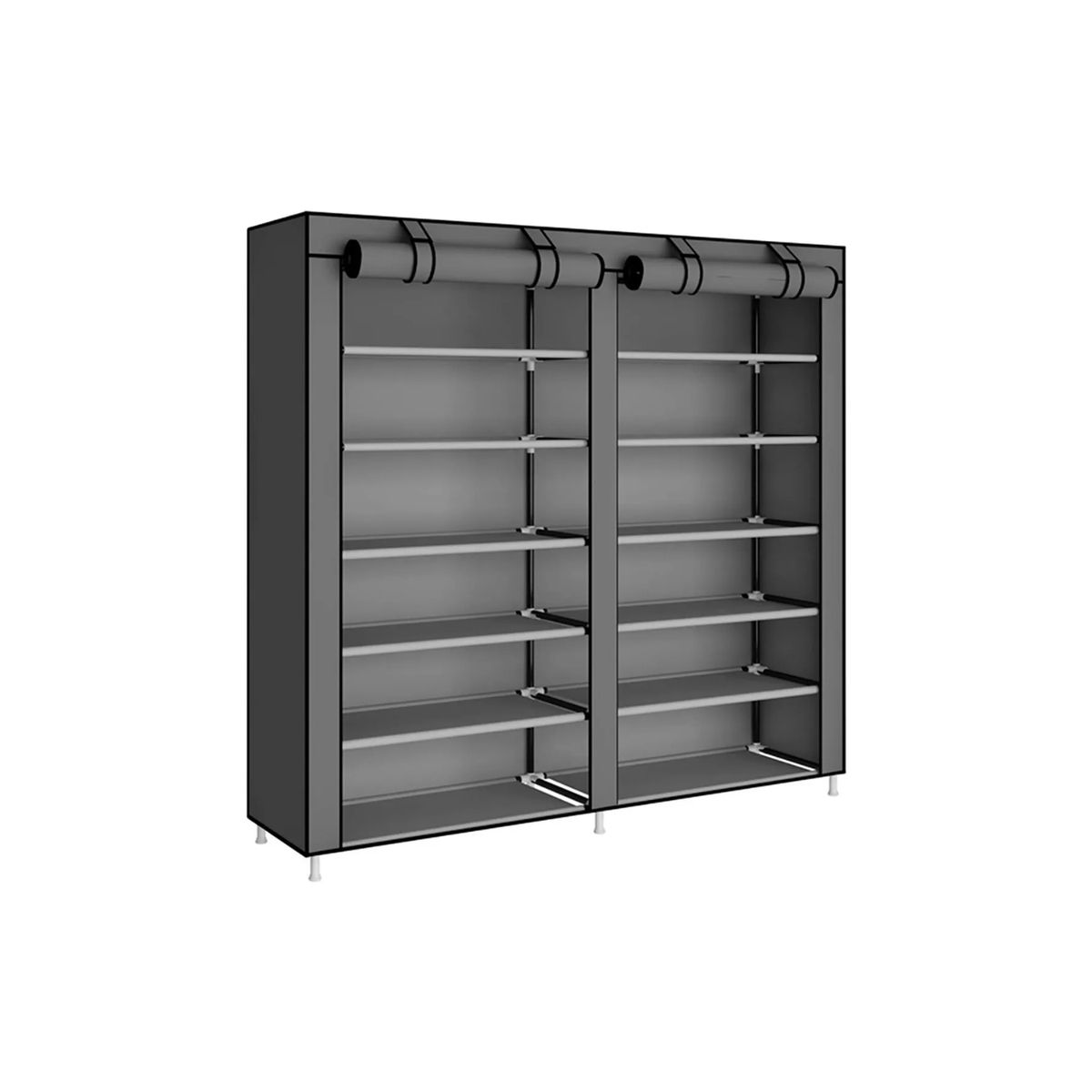 IMPORTCLICK - Zapatero Organizador Hogar Tela 6 Niveles Gris IMPORTCLICK