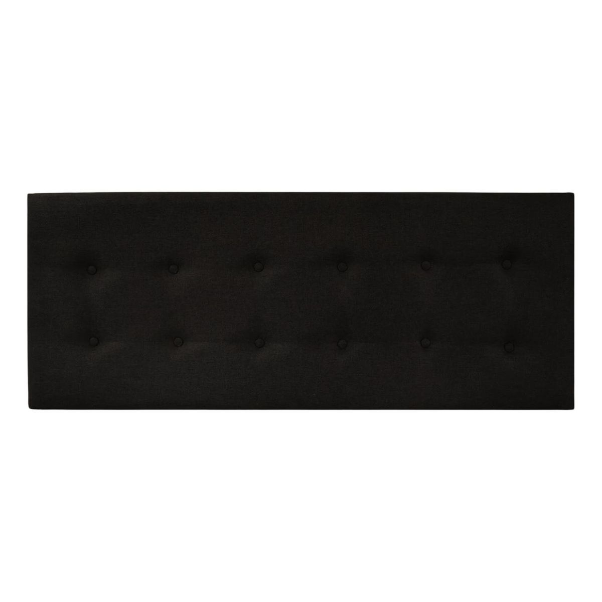 IMPORTCLICK - Respaldo Elegante King Capitone 180x60 CM Negro Lino Botones IMPORTCLICK