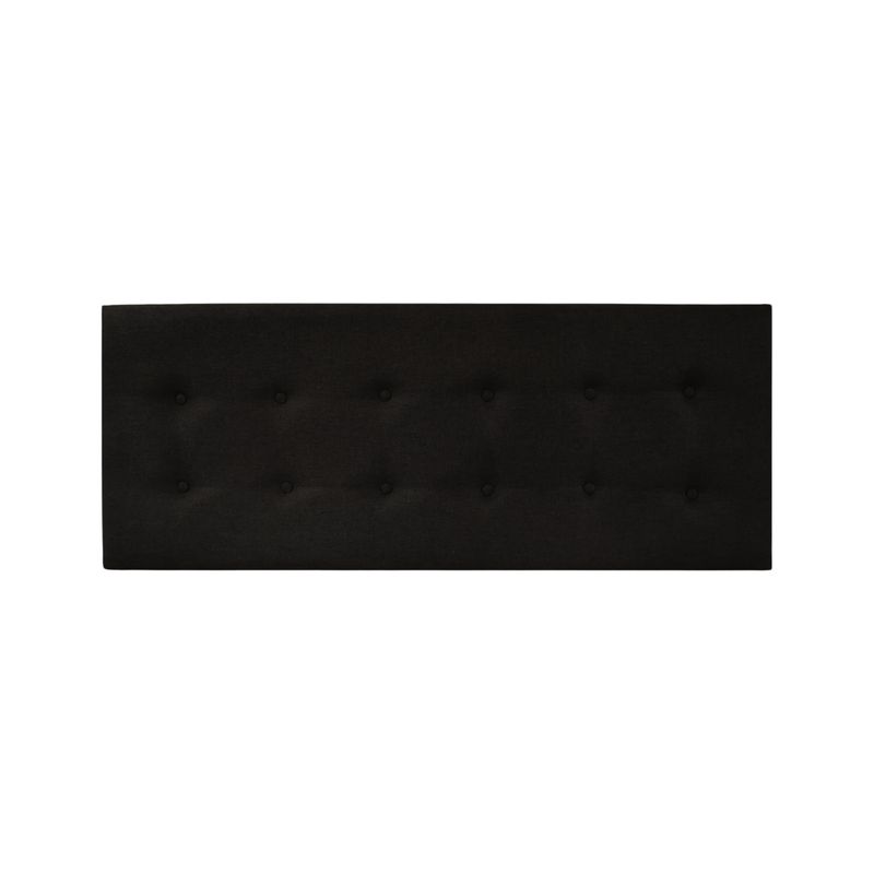 IMPORTCLICK - Respaldo Elegante King Capitone 180x60 CM Negro Lino Botones IMPORTCLICK