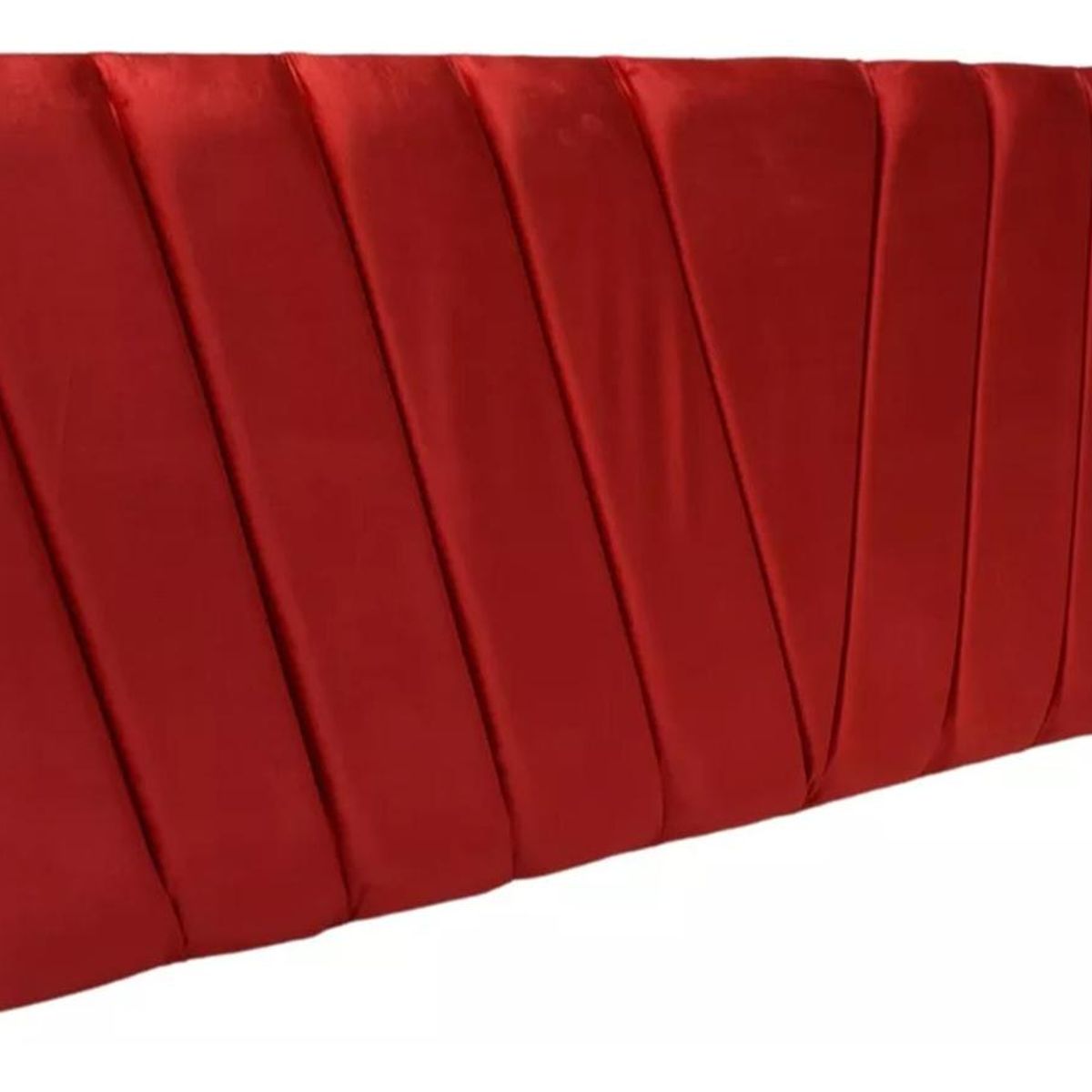 IMPORTCLICK - Respaldo Elegante 1 Plaza Capitone En V 105x60 CM Rojo Felpa IMPORTCLICK