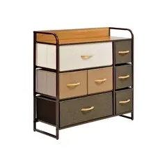 IMPORTCLICK - Mueble Organizador Metal 7 Organizador DLX Café