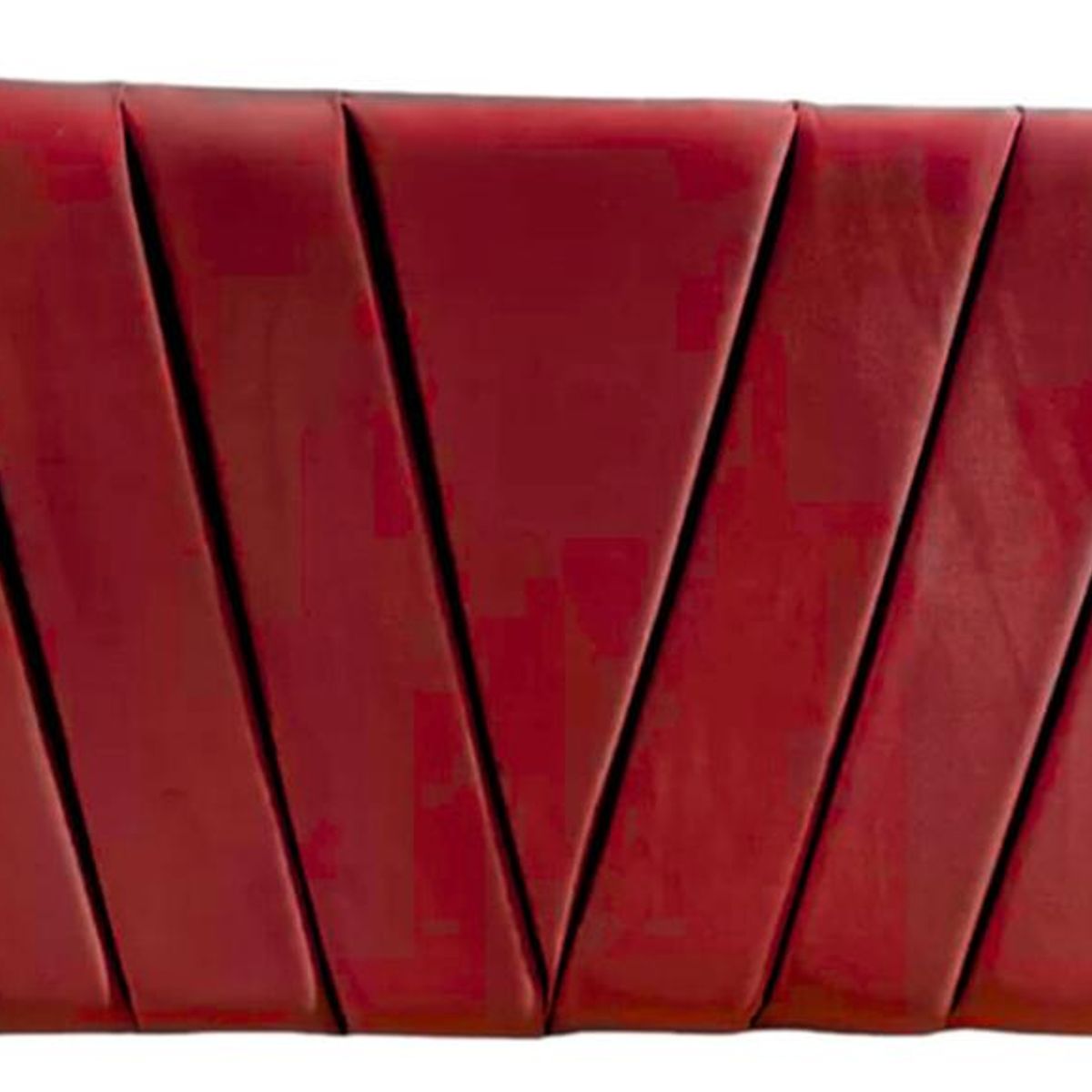 IMPORTCLICK - Respaldo Moderno Lineal En V 2 Plazas 150x60 CM Burdeo Felpa IMPORTCLICK