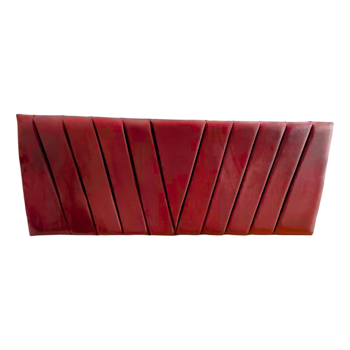 IMPORTCLICK - Respaldo Moderno Lineal En V 2 Plazas 150x60 CM Burdeo Felpa IMPORTCLICK