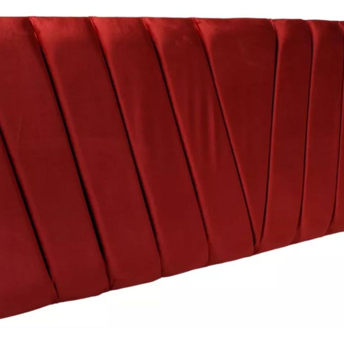 IMPORTCLICK - Respaldo Moderno Lineal En V 2 Plazas 150x60 CM Burdeo Felpa IMPORTCLICK