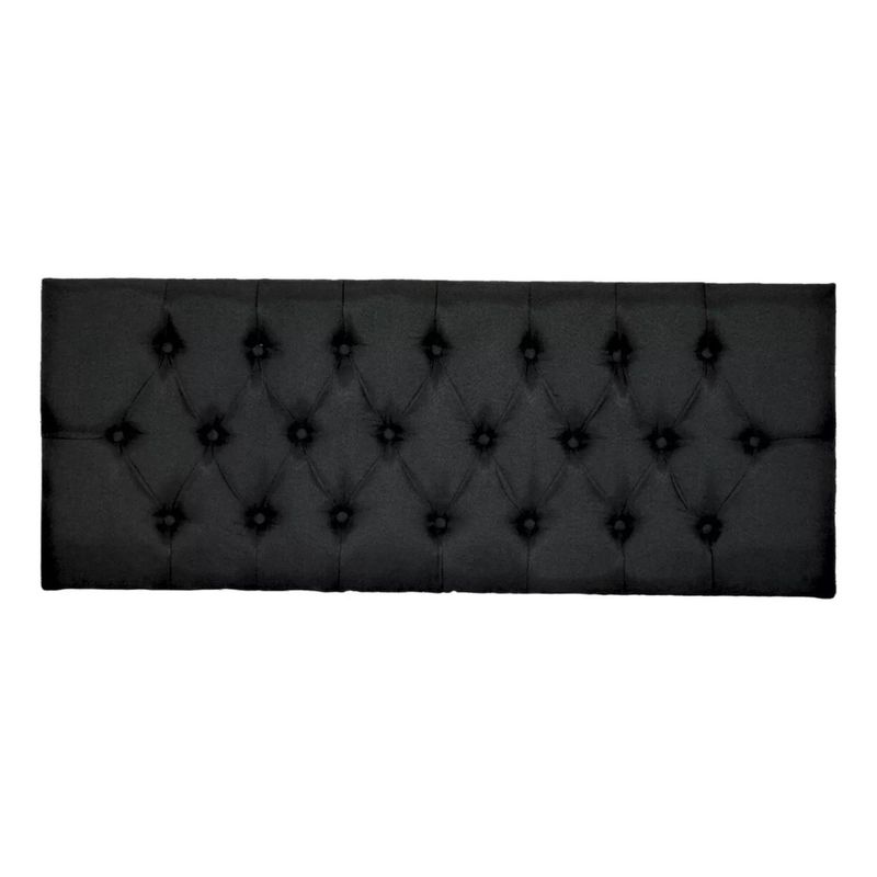 IMPORTCLICK - Respaldo Elegante King Capitone 180x60 CM Negro Lino IMPORTCLICK