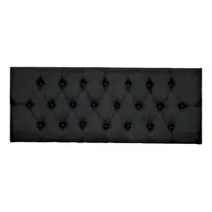 IMPORTCLICK - Respaldo Elegante King Capitone 180x60 CM Negro Lino