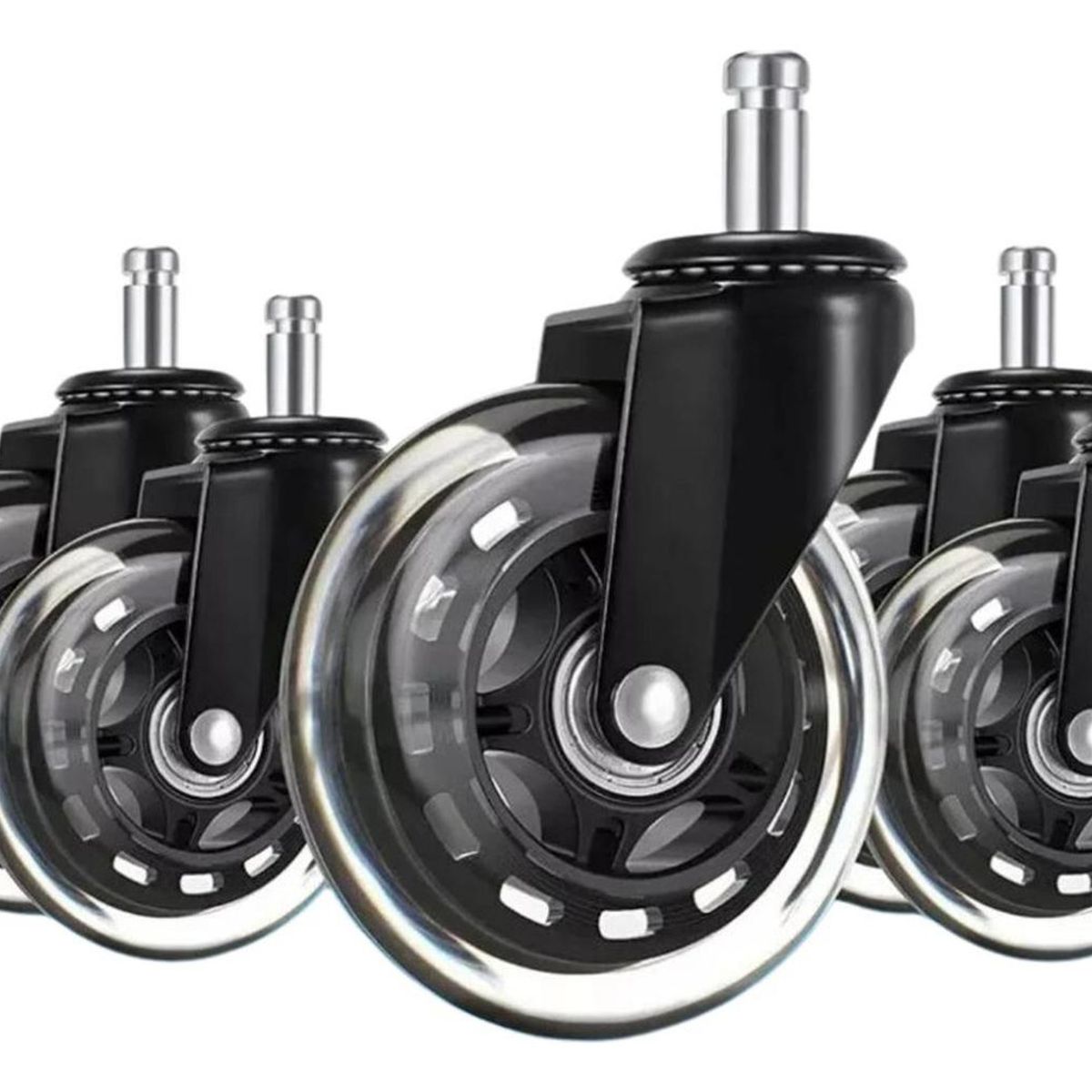 IMPORTCLICK - Pack 5 Ruedas Silicona Sillas Gamer Oficina Giratoria IMPORTCLICK