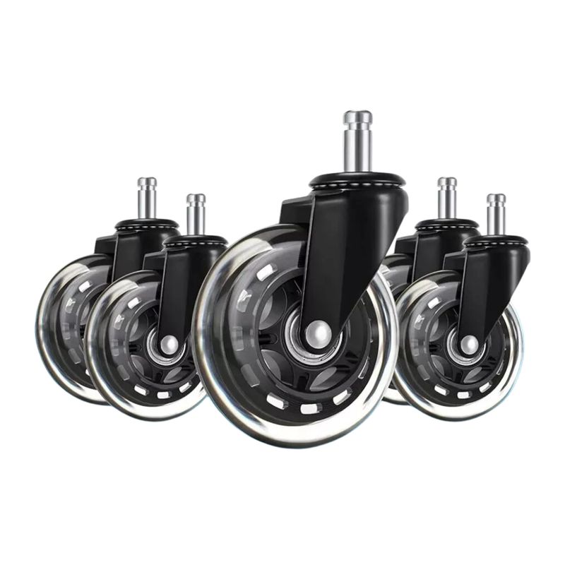 IMPORTCLICK - Pack 5 Ruedas Silicona Sillas Gamer Oficina Giratoria IMPORTCLICK