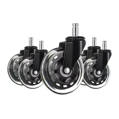 IMPORTCLICK - Pack 5 Ruedas Silicona Sillas Gamer Oficina Giratoria