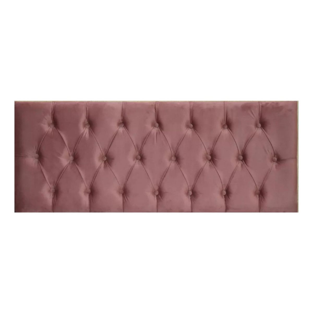 IMPORTCLICK - Respaldo Elegante 1 Plaza Capitone 105x60 CM Palo Rosa Felpa IMPORTCLICK