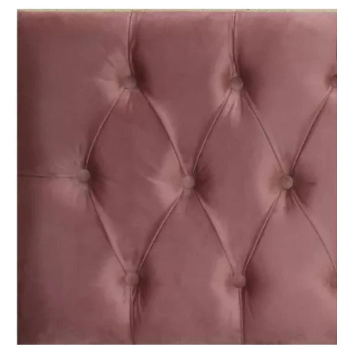 IMPORTCLICK - Respaldo Elegante 1 Plaza Capitone 105x60 CM Palo Rosa Felpa IMPORTCLICK