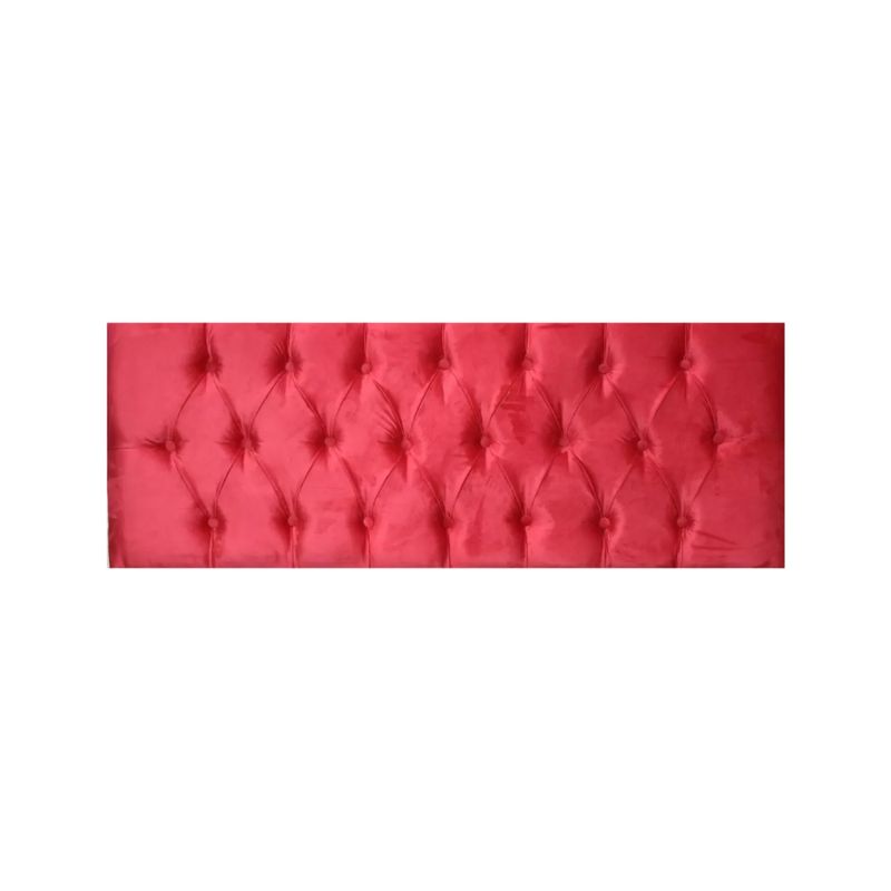 IMPORTCLICK - Respaldo Elegante 1 Plaza Capitone 105x60 CM Rojo Felpa IMPORTCLICK