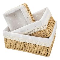 Set 3 Organizadores Canastas Almacenamiento Rectángular