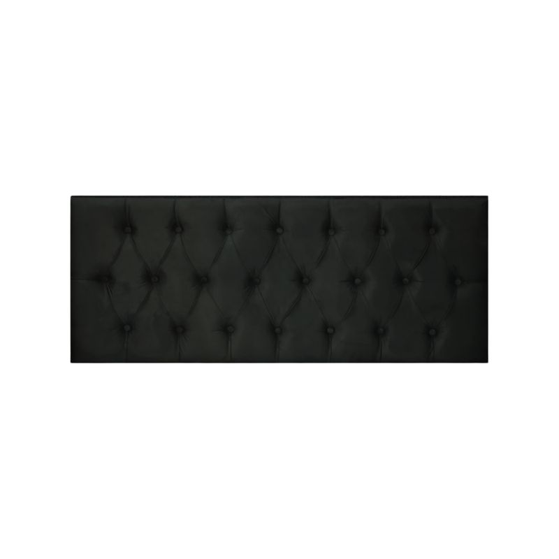 IMPORTCLICK - Respaldo Elegante Super King Capitone 200x60 CM Negro Felpa