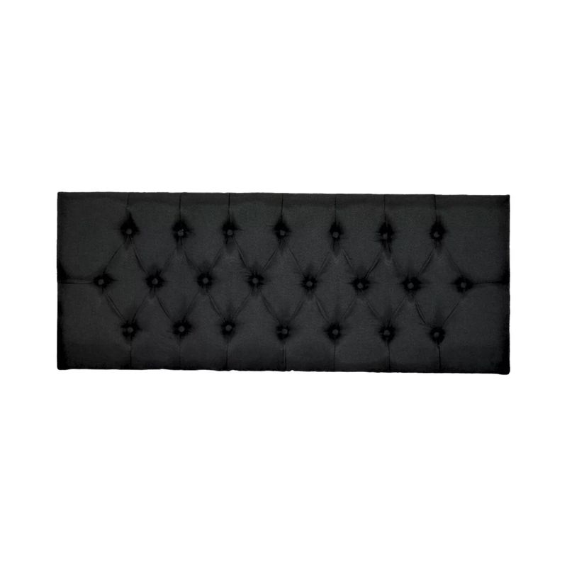 IMPORTCLICK - Respaldo Elegante 1 Plaza Capitone 105x60 CM Negro Lino IMPORTCLICK