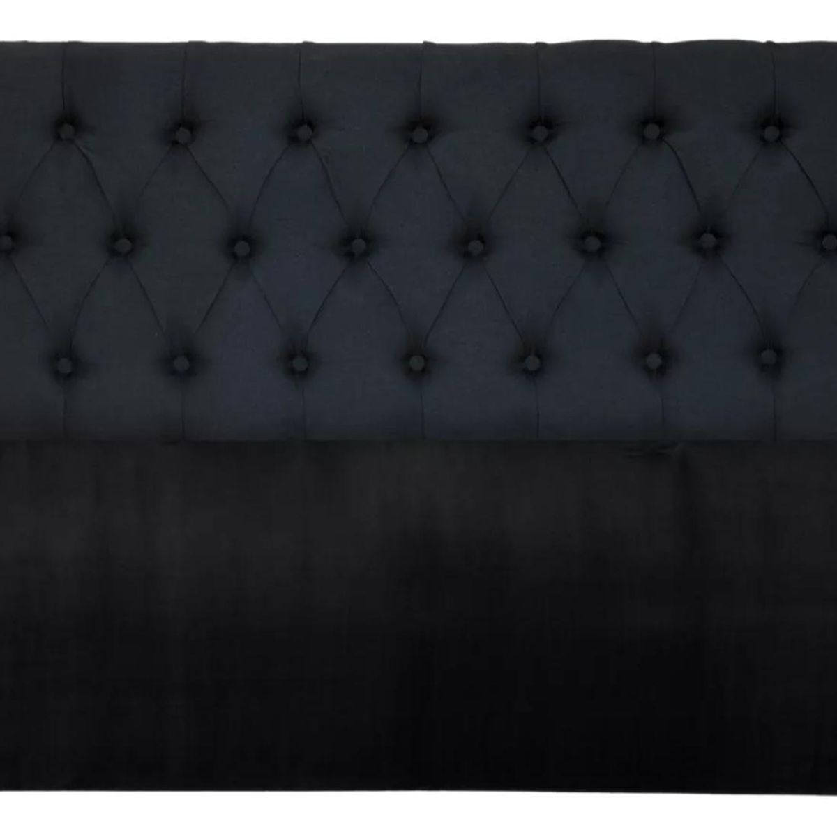 IMPORTCLICK - Respaldo King Piso Capitone Premiun 180x140 CM Negro Lino IMPORTCLICK