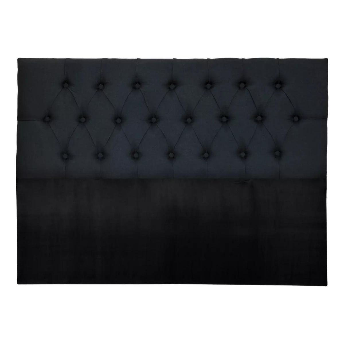 IMPORTCLICK - Respaldo King Piso Capitone Premiun 180x140 CM Negro Lino IMPORTCLICK