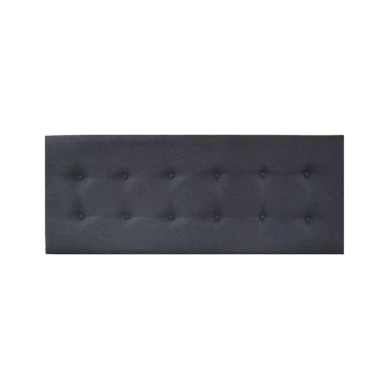 IMPORTCLICK - Respaldo Elegante King Capitone 180x60 CM Gris Oscuro Lino IMPORTCLICK
