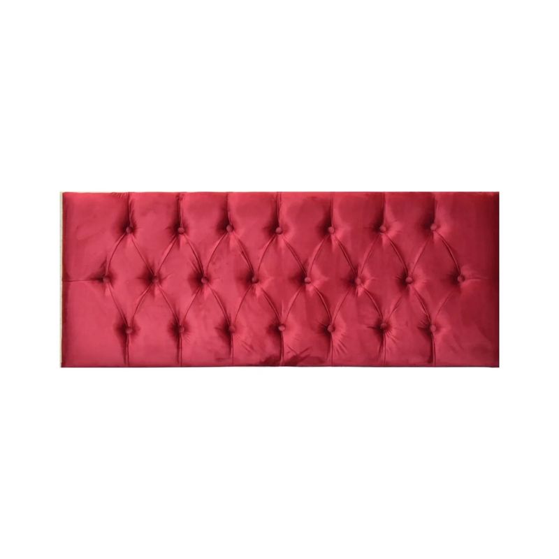 IMPORTCLICK - Respaldo Elegante Super King Capitone 200x60 CM Burdeo Felpa IMPORTCLICK