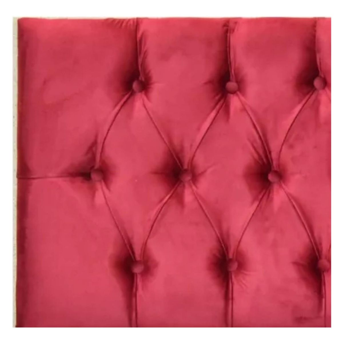 IMPORTCLICK - Respaldo Elegante Super King Capitone 200x60 CM Burdeo Felpa IMPORTCLICK