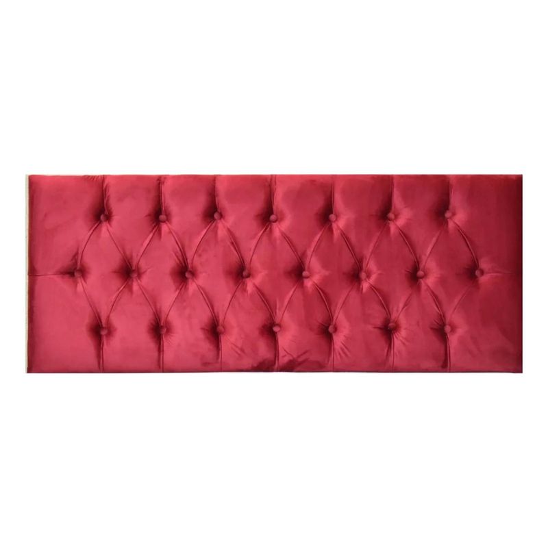 IMPORTCLICK - Respaldo Elegante 1 Plaza Capitone 105x60 CM Burdeo Felpa IMPORTCLICK