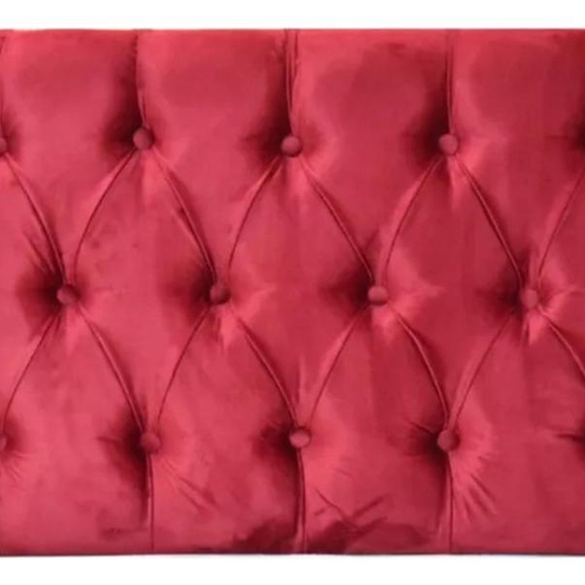 IMPORTCLICK - Respaldo Elegante 1 Plaza Capitone 105x60 CM Burdeo Felpa IMPORTCLICK
