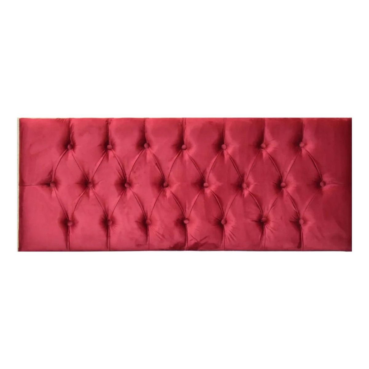 IMPORTCLICK - Respaldo Elegante 1 Plaza Capitone 105x60 CM Burdeo Felpa IMPORTCLICK