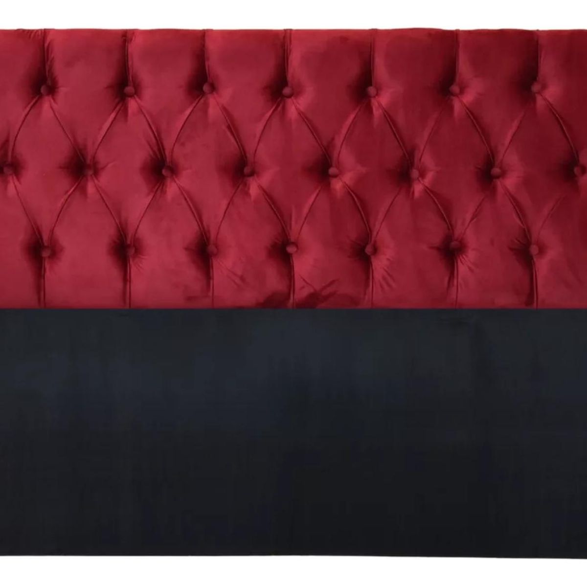 IMPORTCLICK - Respaldo King Piso Capitone Premiun 180x140 CM Burdeo Felpa IMPORTCLICK