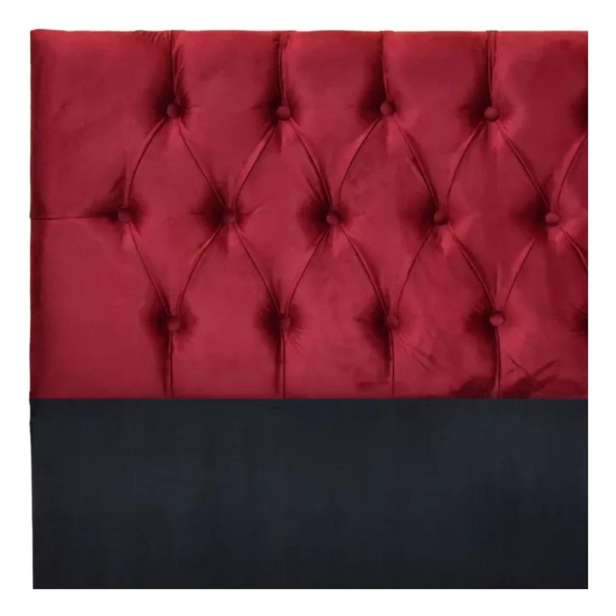 IMPORTCLICK - Respaldo King Piso Capitone Premiun 180x140 CM Burdeo Felpa IMPORTCLICK