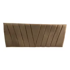 IMPORTCLICK - Respaldo Elegante King Capitone En V 180x60 CM Beige Felpa