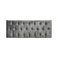 IMPORTCLICK - Respaldo Elegante King Capitone 180x60 CM Gris Oscuro Felpa - Gris Oscuro
