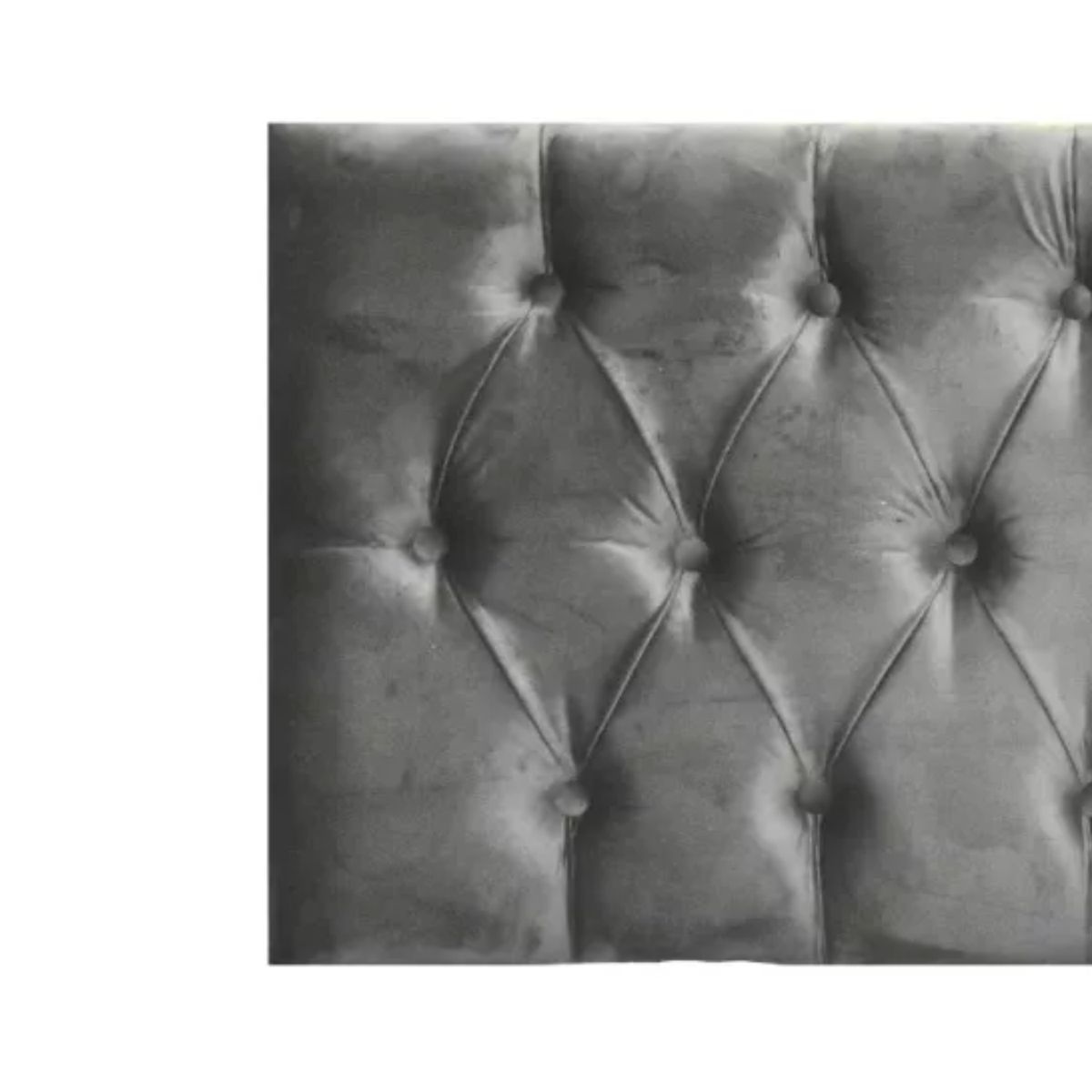 IMPORTCLICK - Respaldo Elegante King Capitone 180x60 CM Gris Oscuro Felpa - Gris Oscuro