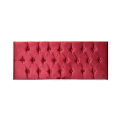 IMPORTCLICK - Respaldo Elegante King Capitone 180x60 CM Burdeo Felpa