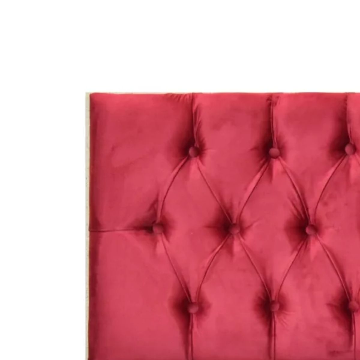 IMPORTCLICK - Respaldo Elegante King Capitone 180x60 CM Burdeo Felpa IMPORTCLICK