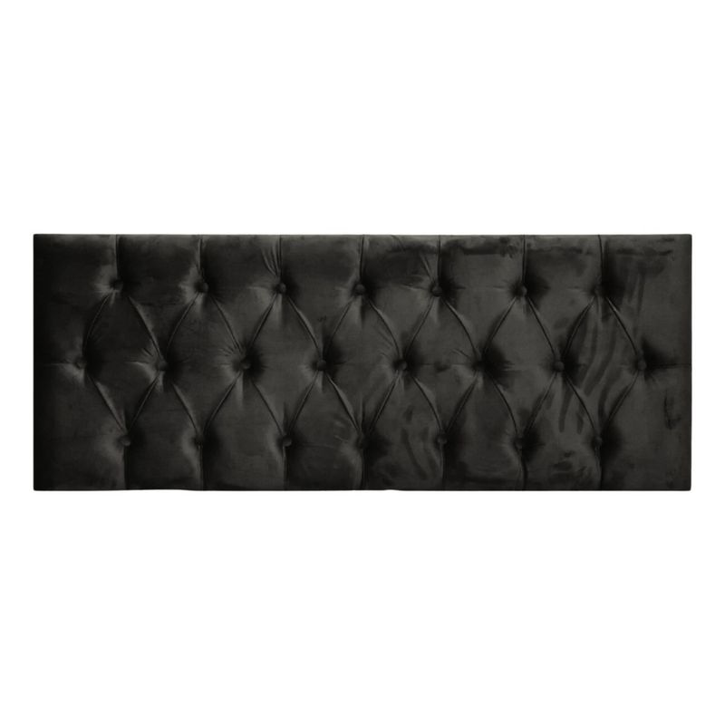 IMPORTCLICK - Respaldo Elegante 1 Plaza Capitone 105x60 CM Negro Felpa IMPORTCLICK