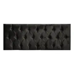 IMPORTCLICK - Respaldo Elegante 1 Plaza Capitone 105x60 CM Negro Felpa
