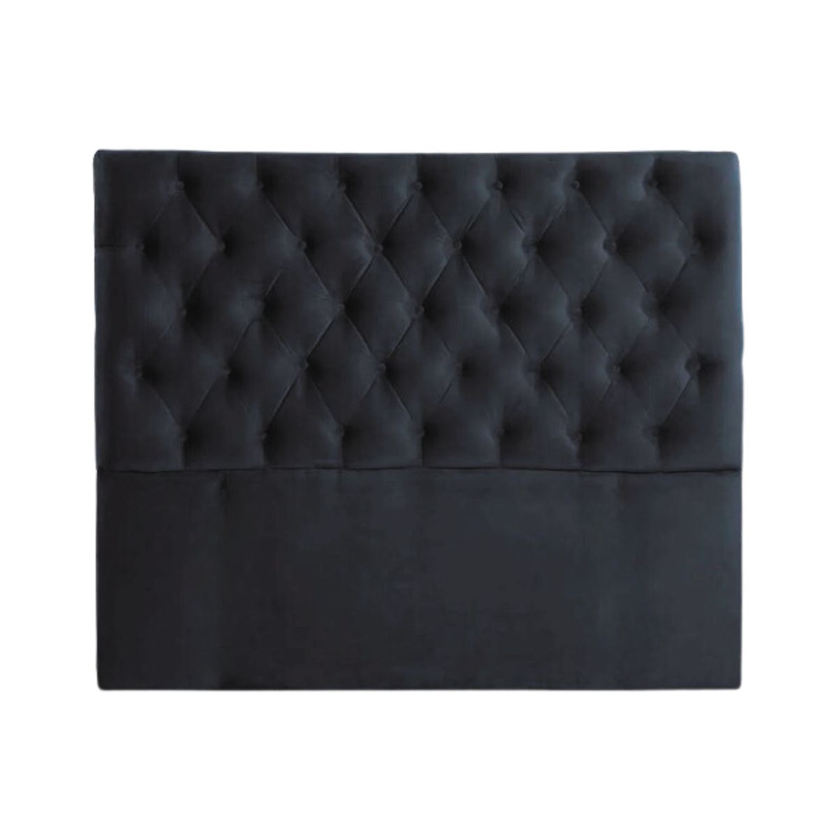 IMPORTCLICK - Respaldo King Piso Capitone Premiun 180x140 CM Negro Felpa IMPORTCLICK