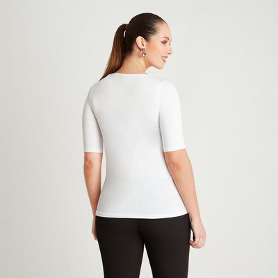 Imagen 2 del producto Polera Crudo Manga Codo Cuello Redondo