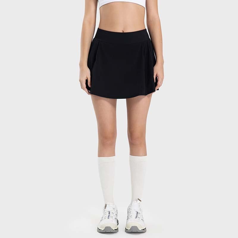 GSON - Falda corta para mujeres de yoga deportivo Negro